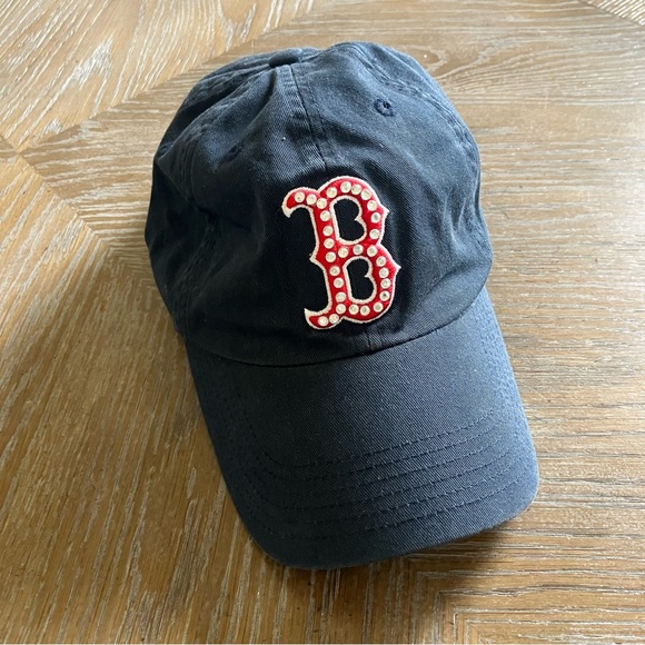 MLB Accessories - MLB Woman’s Boston Red Sox Baseball Cap with Sparkling Jewels Adjustable